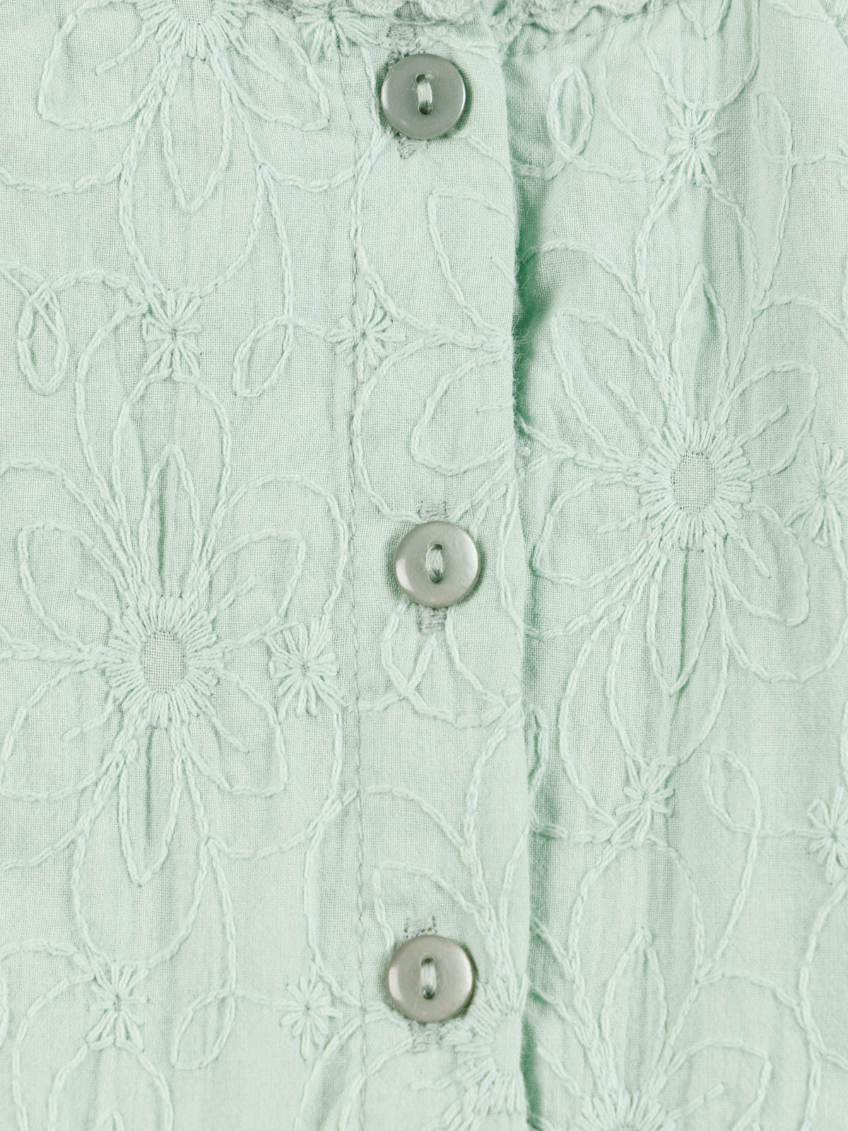 Robe brodée vert d'eau fille (3-36M) Robe brodée vert d'eau fille (3-36M)