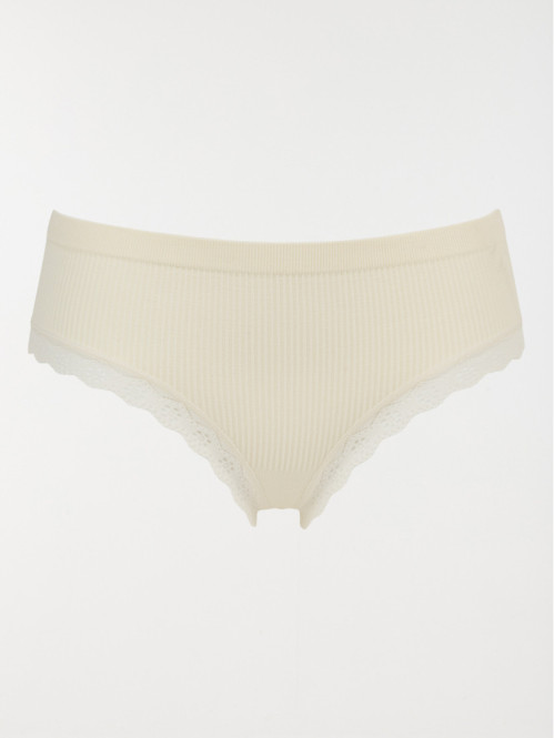Shorty hipster ivoire femme (S-XL)