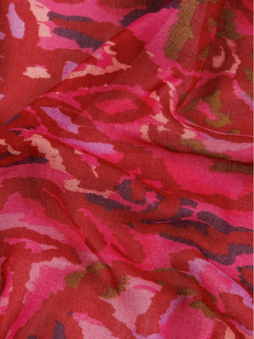 Foulard fushia motif fantaisie femme Foulard fushia motif fantaisie femme