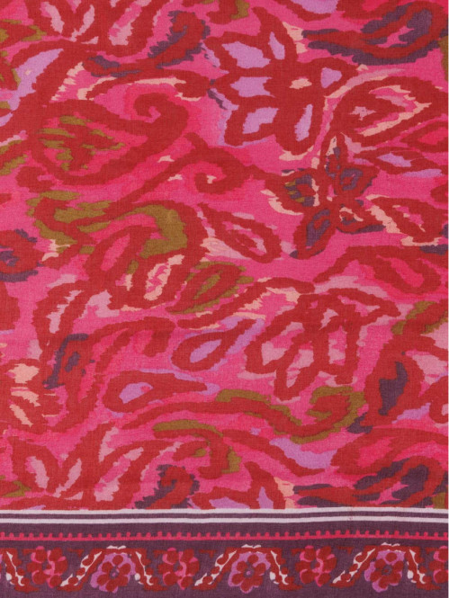 Foulard fushia motif fantaisie femme Foulard fushia motif fantaisie femme
