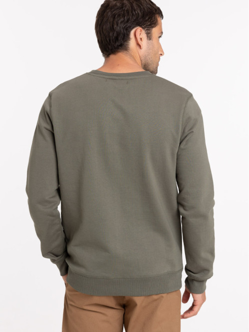 Sweat uni olive homme  Sweat uni olive homme