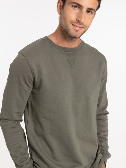 Sweat uni olive homme 