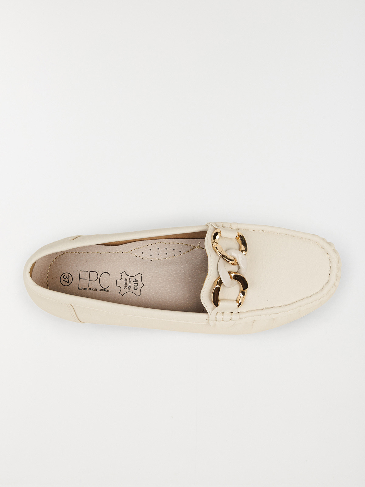 Mocassins chaînette dorée femme (36-41)