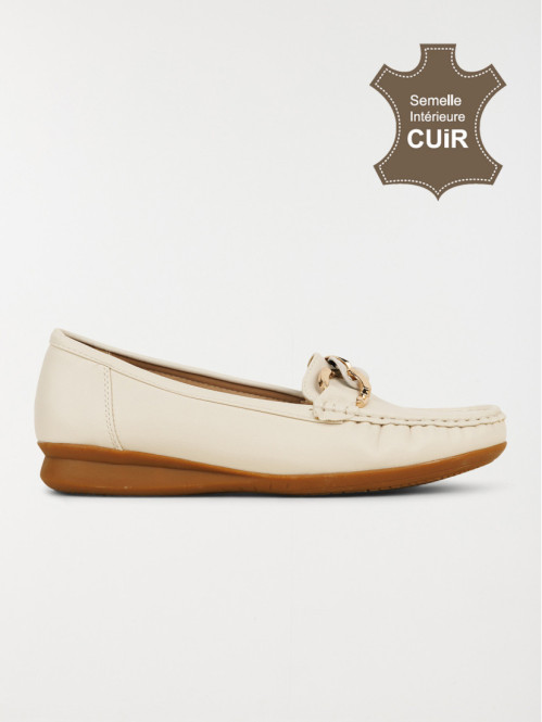 Mocassins chaînette dorée femme (36-41)