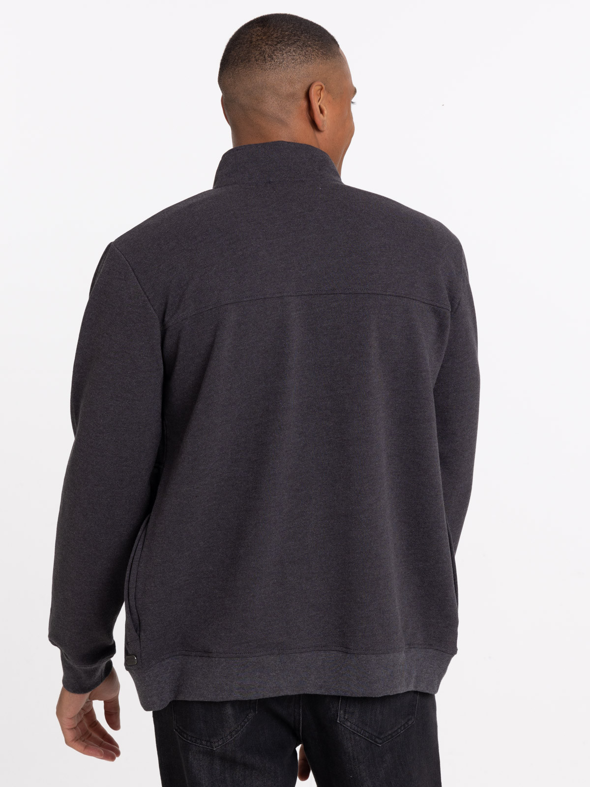 Sweat zippé poches homme