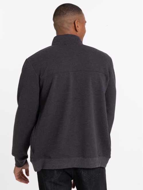 Sweat zippé poches homme