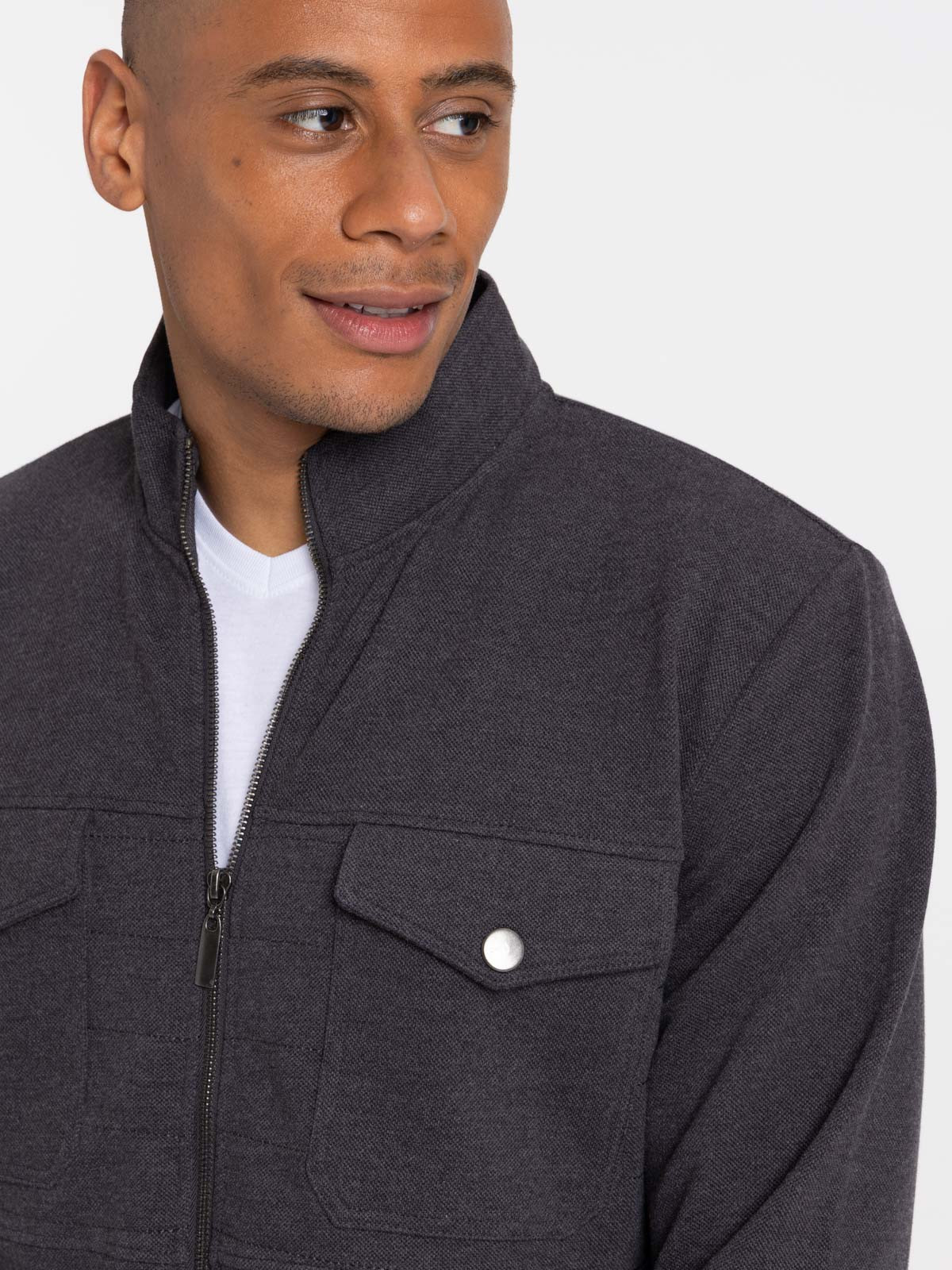 Sweat zippé poches homme