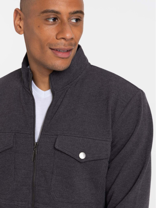 Sweat zippé poches homme