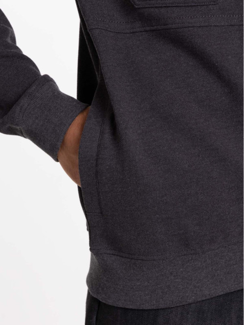 Sweat zippé poches homme