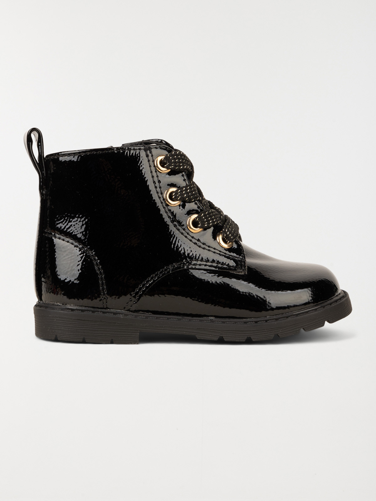 Bottillons vernies noires fille (20-23)