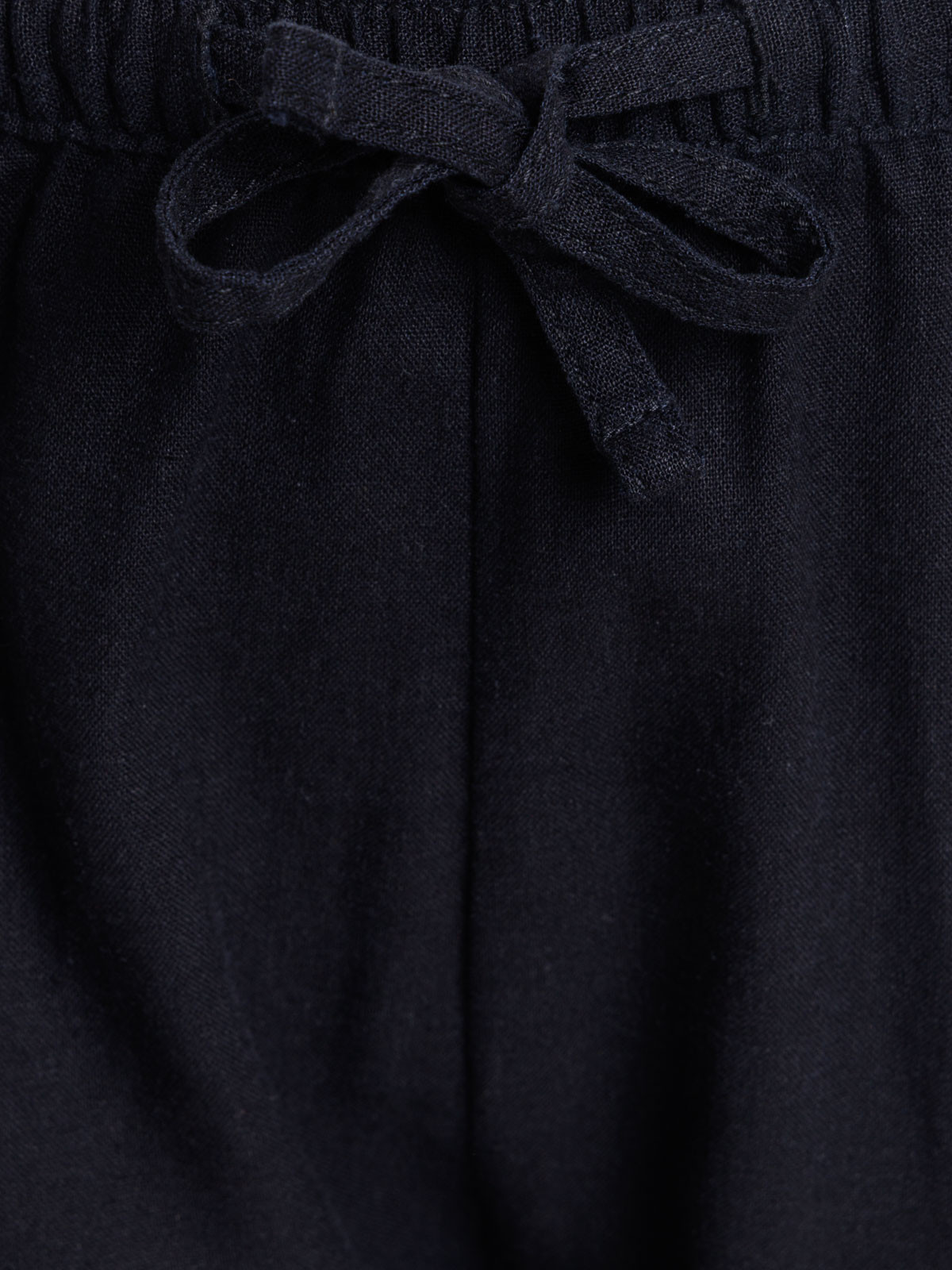 Pantalon lin noir grande taille femme