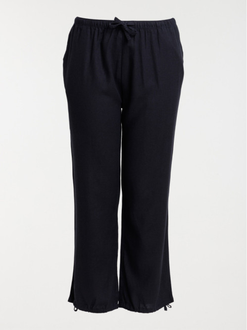Pantalon lin noir grande...