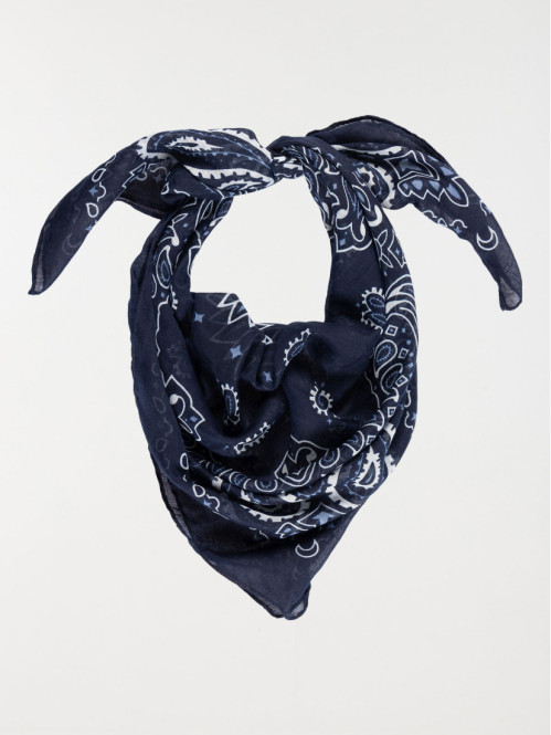 Foulard motif bandana marine femme