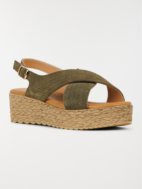 Sandales plateformes kaki...