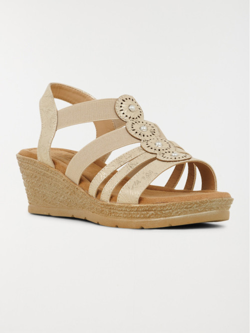 Sandale talon compensé femme (36-41)