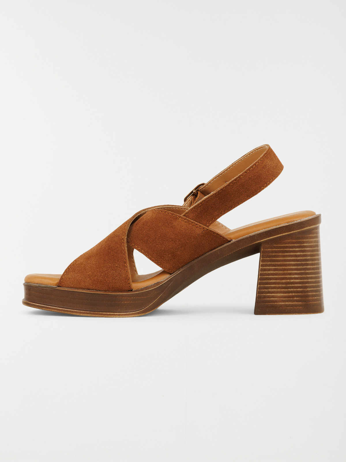 Sandales à talons femme tan (36-41)