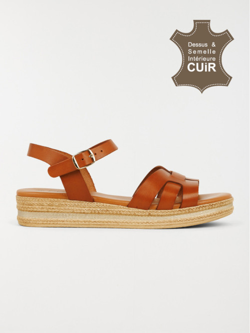 Sandale bride entrelacée femme (36-41)