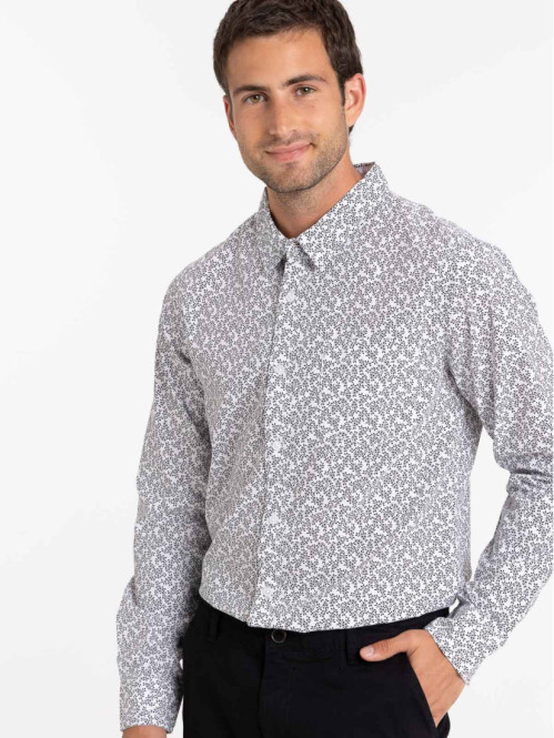 Chemise imprimée fleuri homme