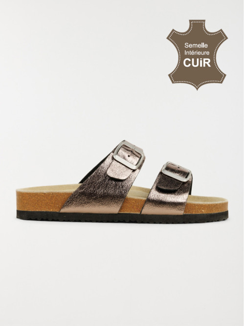 Mule plate femme coloris bronze (37-42)