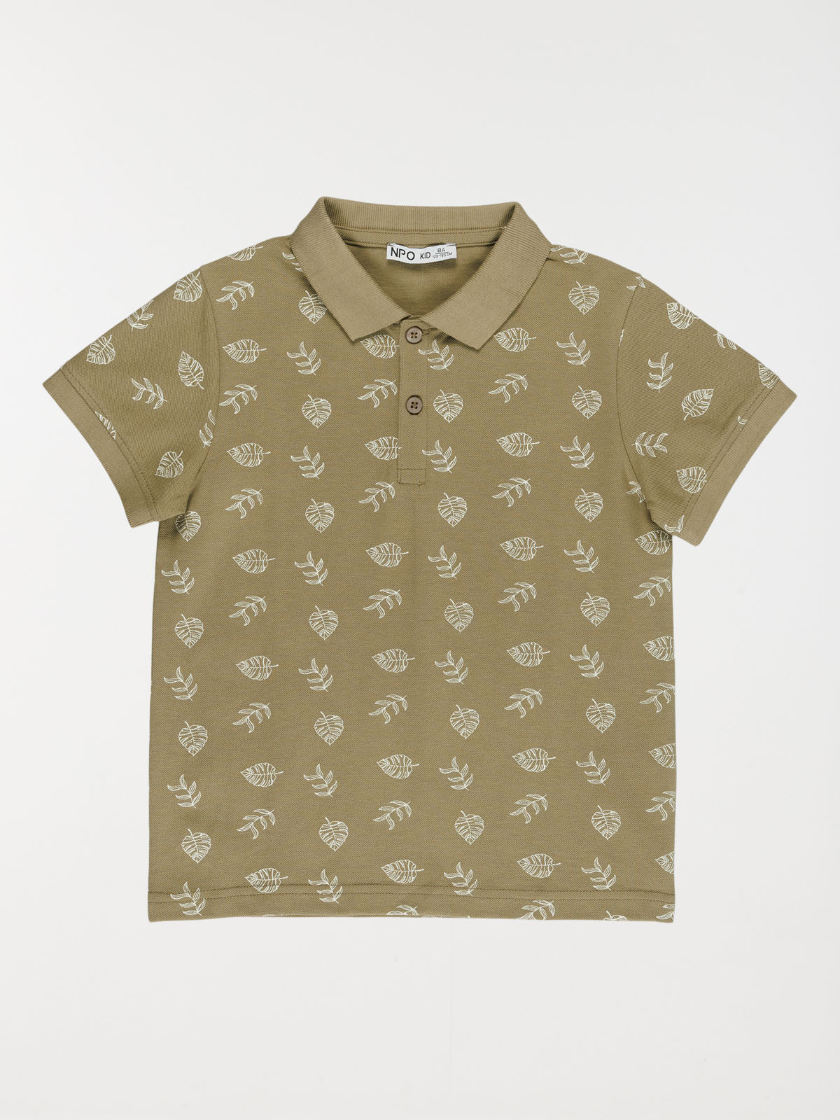Polo motif feuillage garçon (3-12A)