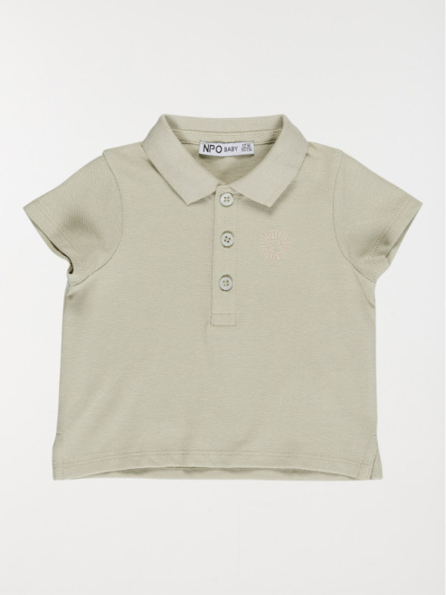 Polo coloris sauge garçon (3-36M)