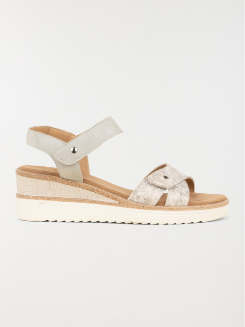 Sandale compensée scratch femme (36-41)