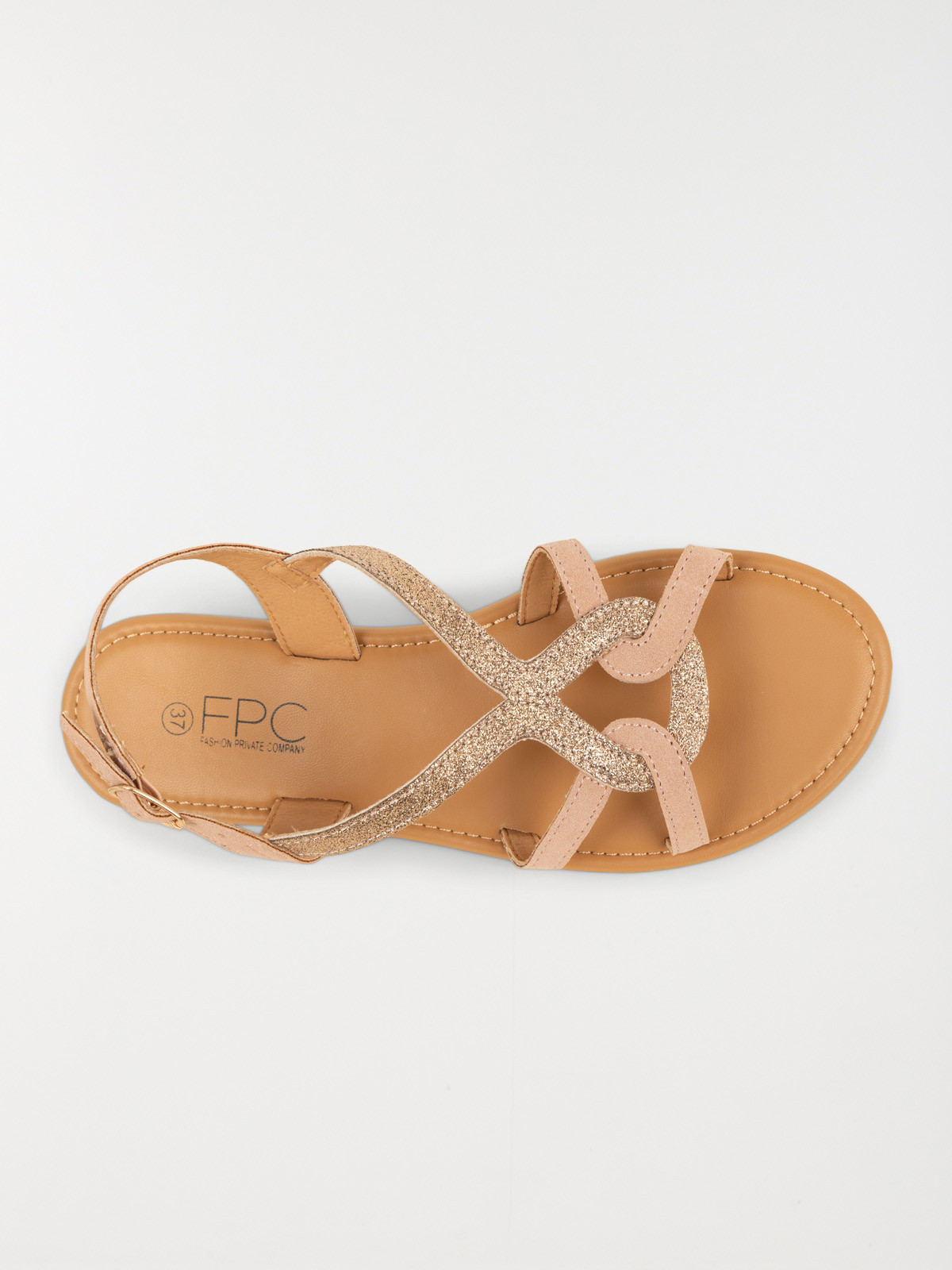 Sandales plates femme rose (37-42)