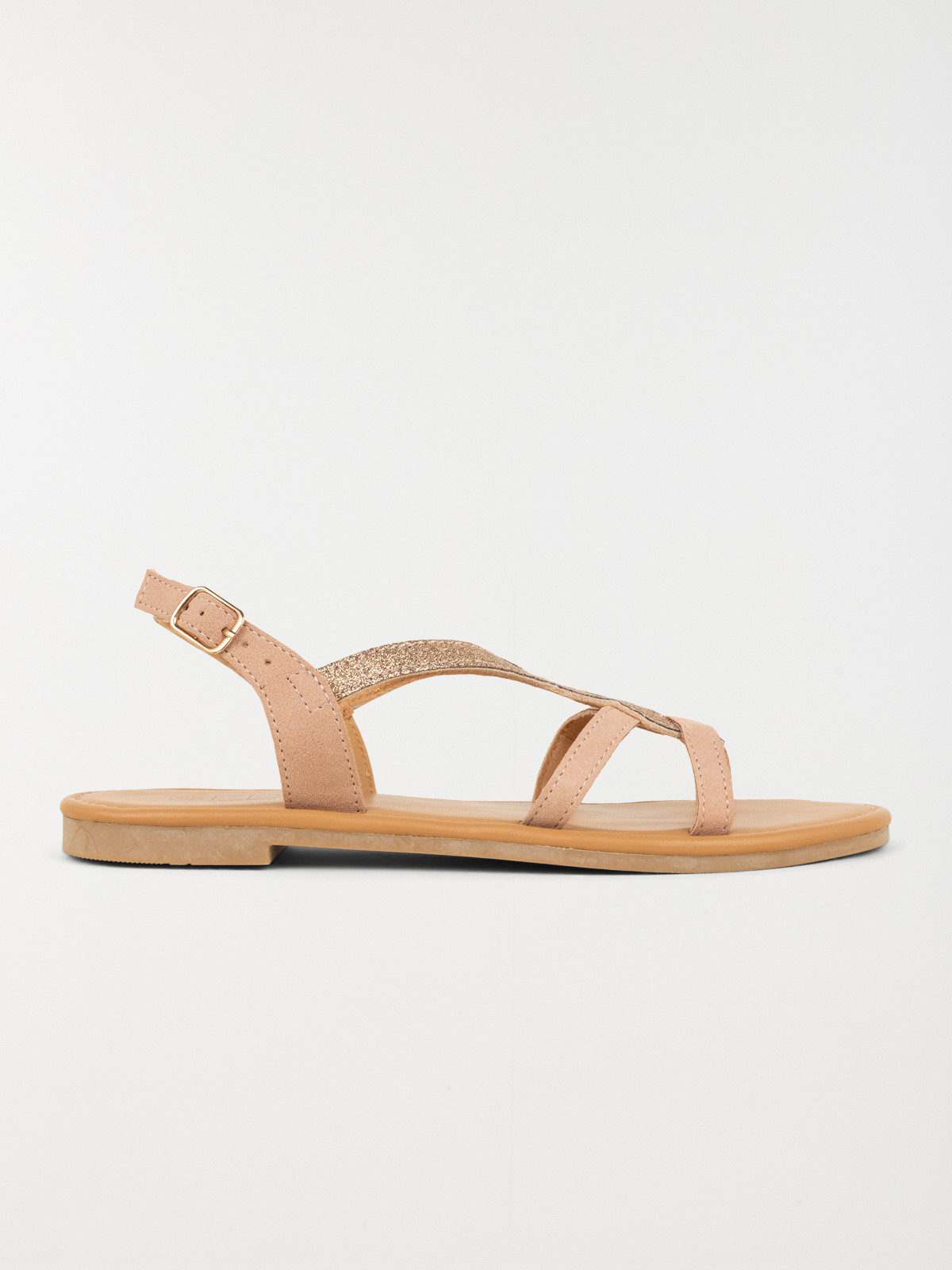 Sandales plates femme rose (37-42)