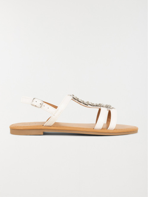 Sandales bijoux blanches femme (37-42)