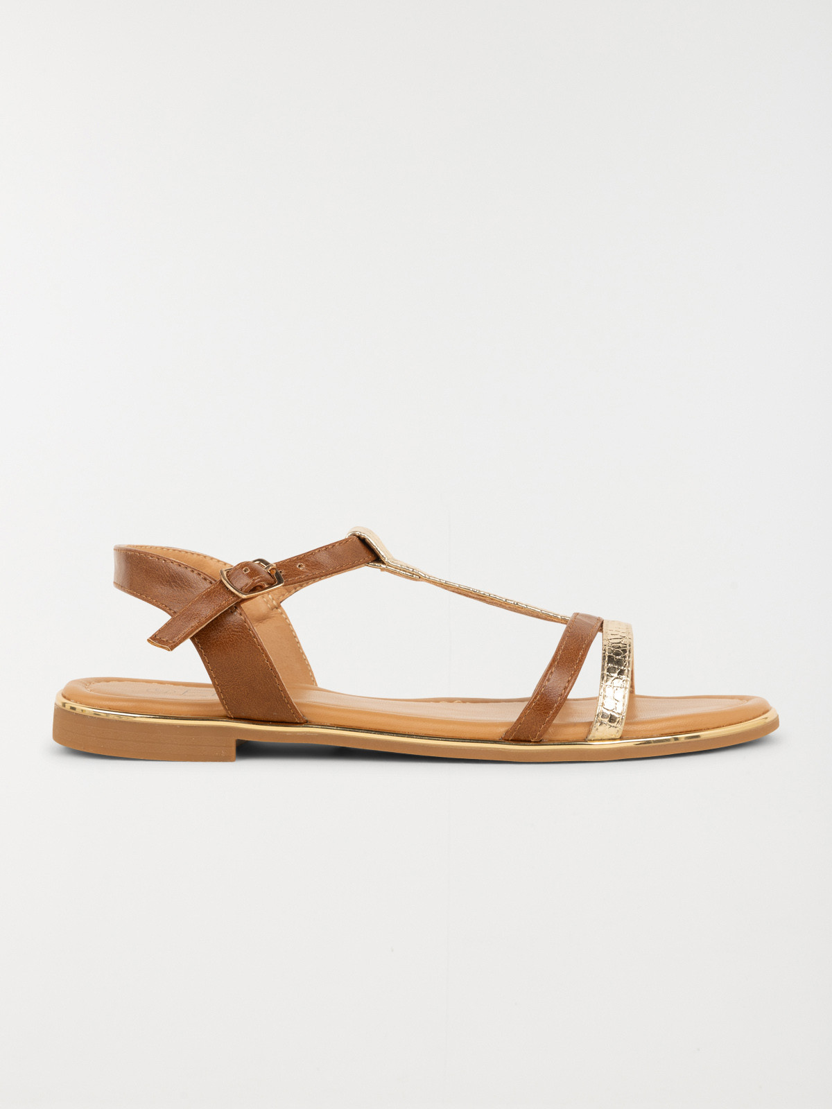 Sandales camel et or femme (37-42)
