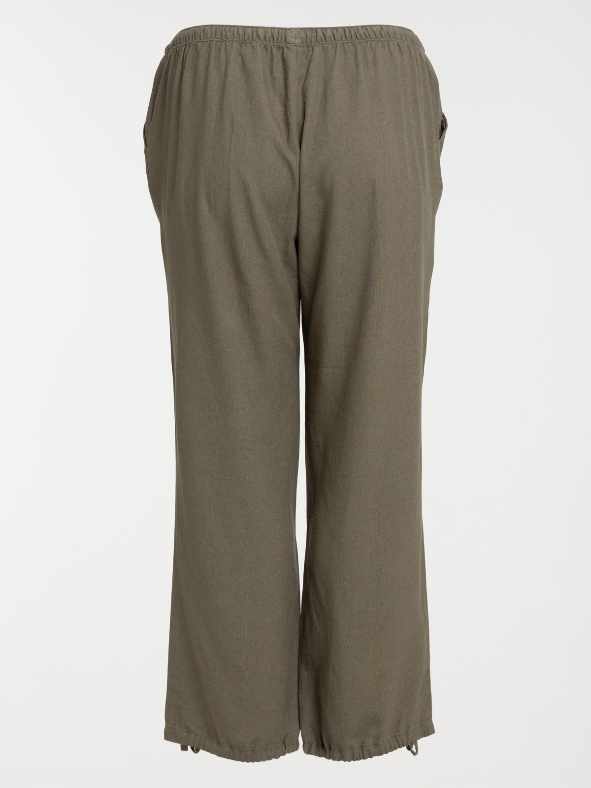 Pantalon lin grande taille femme