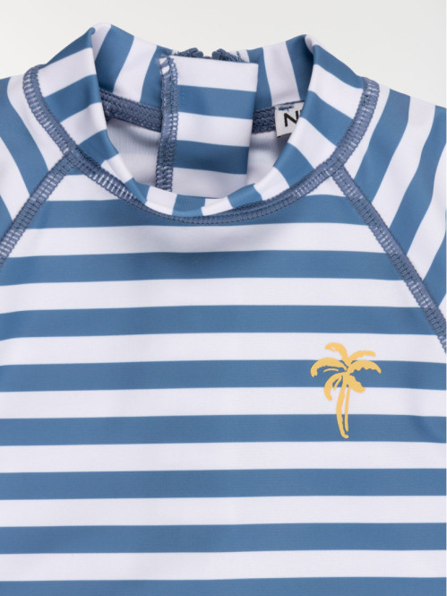 Combishort de bain rayée...