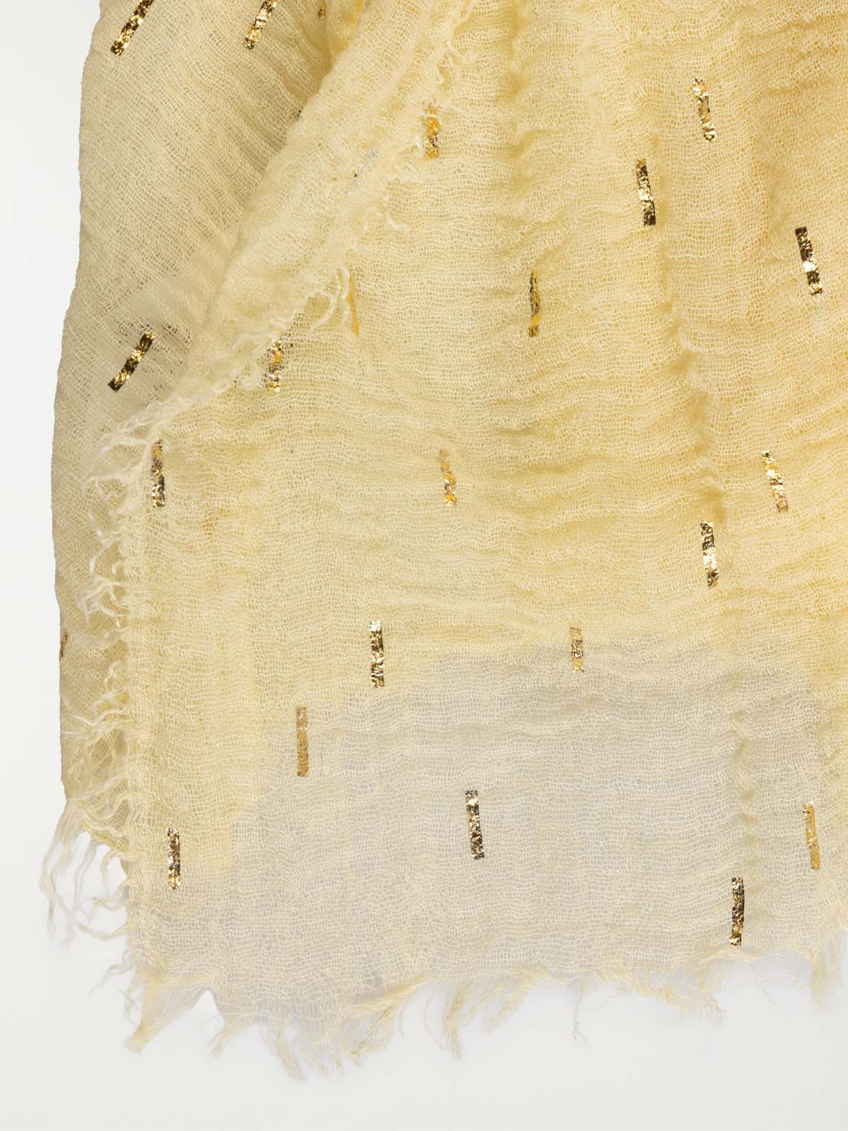 Foulard jaune motif doré femme Foulard jaune motif doré femme