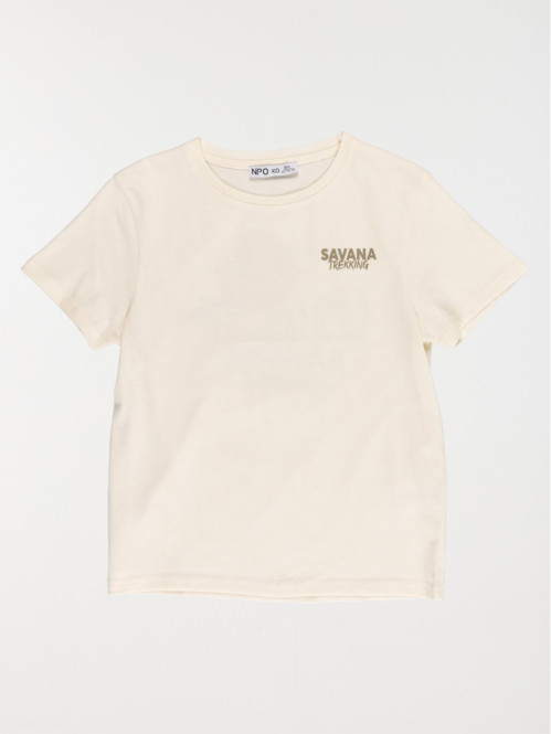 Tee-shirt écru tofu garçon...