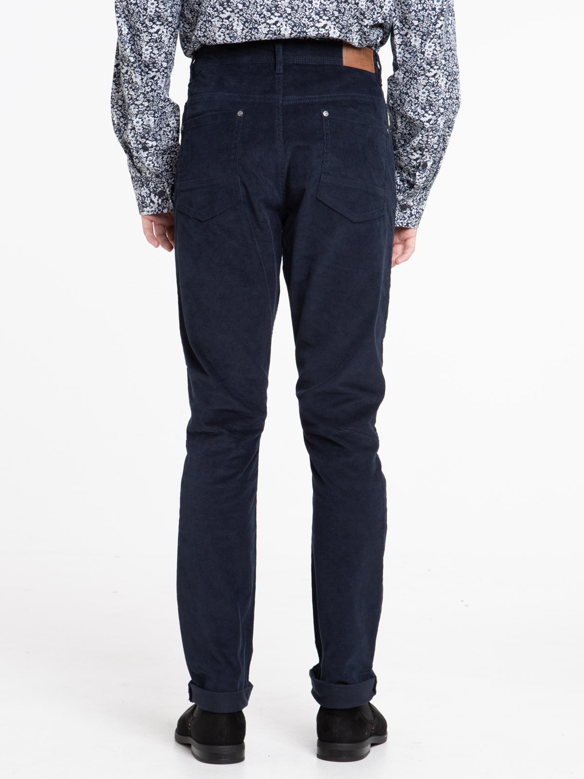 Pantalon marine navy en velours homme