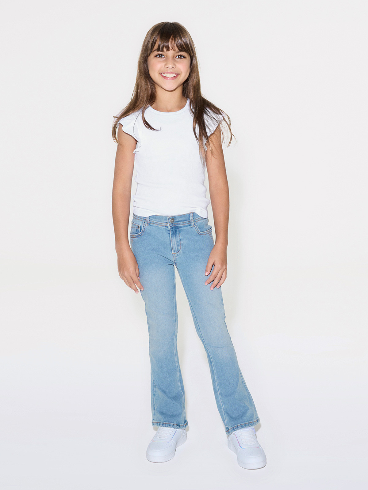 Jean flare bleached fille (3-12A)