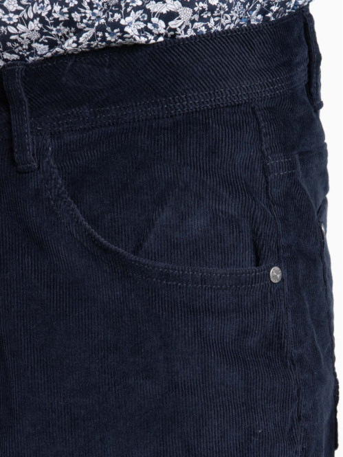 Pantalon marine navy en velours homme