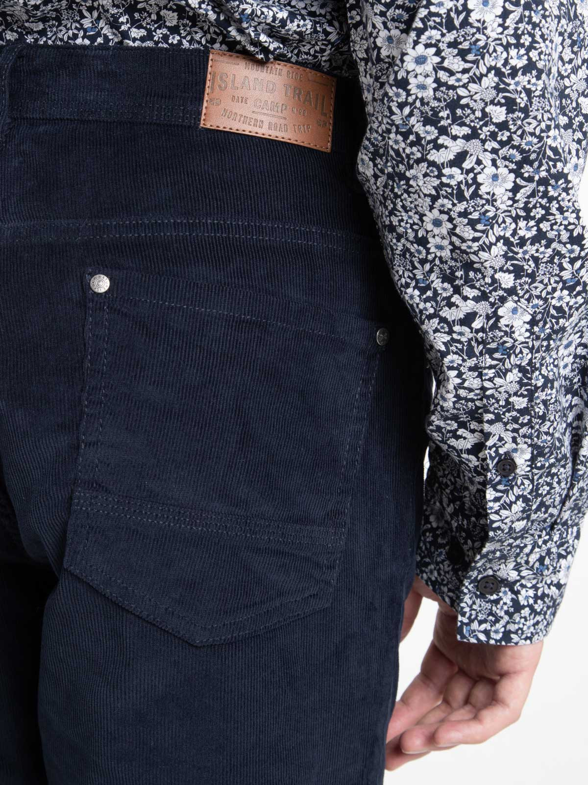 Pantalon marine navy en velours homme