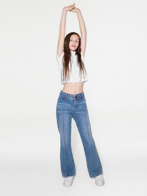 Jean flare stone fille (XXS-M)