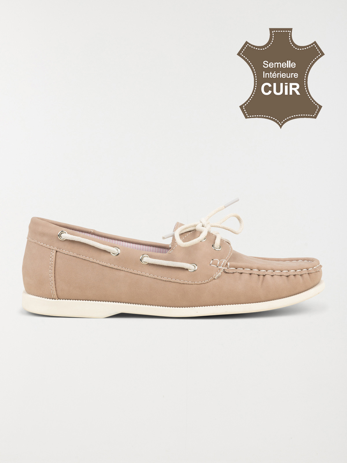 Chaussure bateau rose femme (36-41)