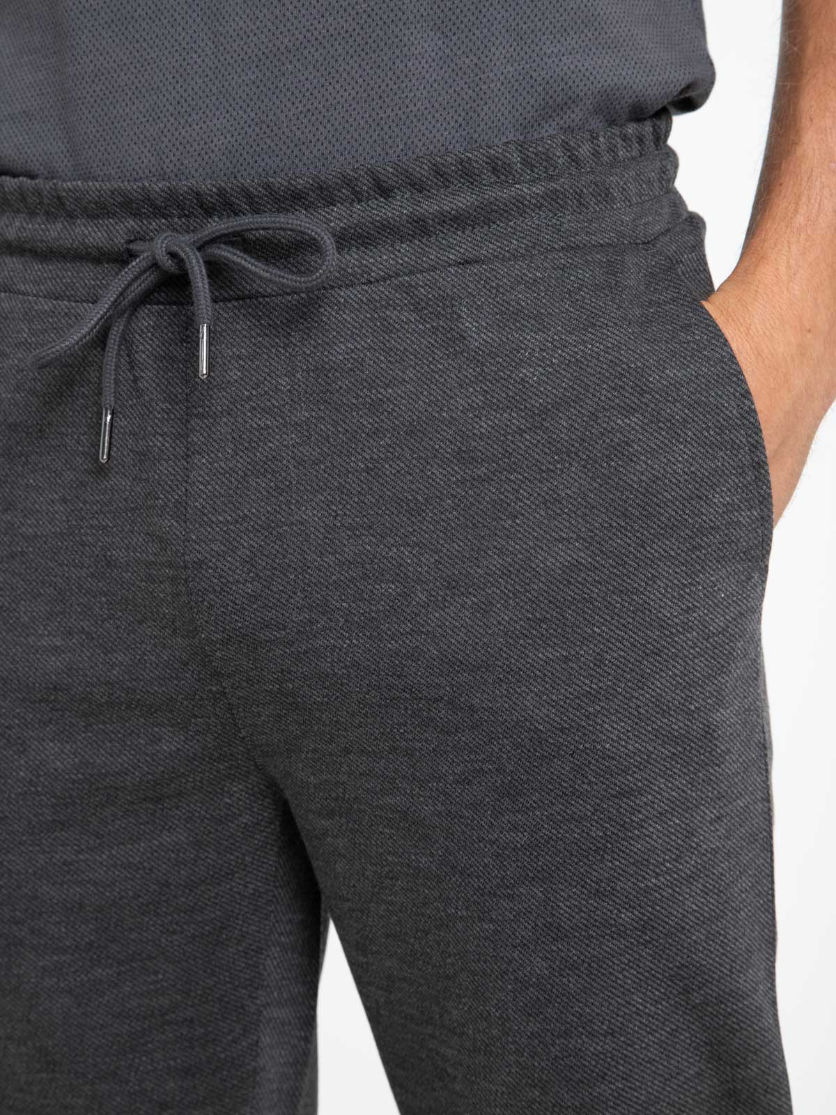 Pantalon gris anthracite chiné homme