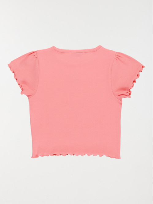T-shirt rose bonbon fleur...