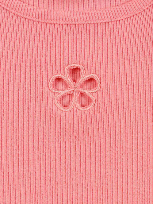 T-shirt rose bonbon fleur...