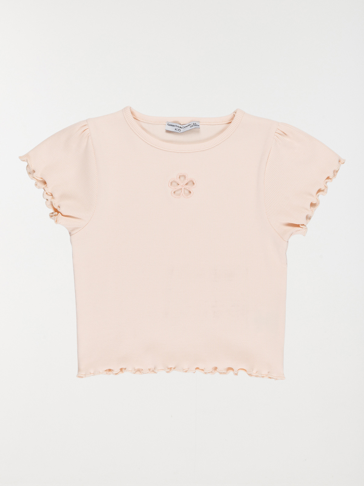 T-shirt découpe fleur fille (3-12A)