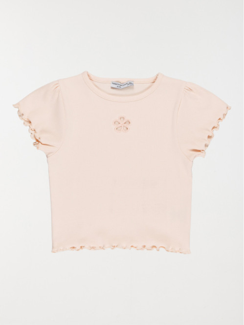 T-shirt découpe fleur fille...