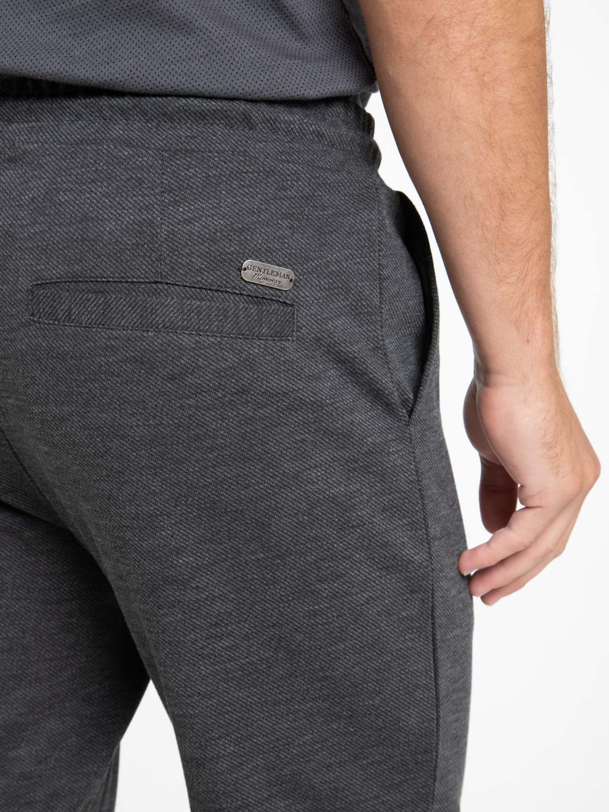 Pantalon gris anthracite chiné homme