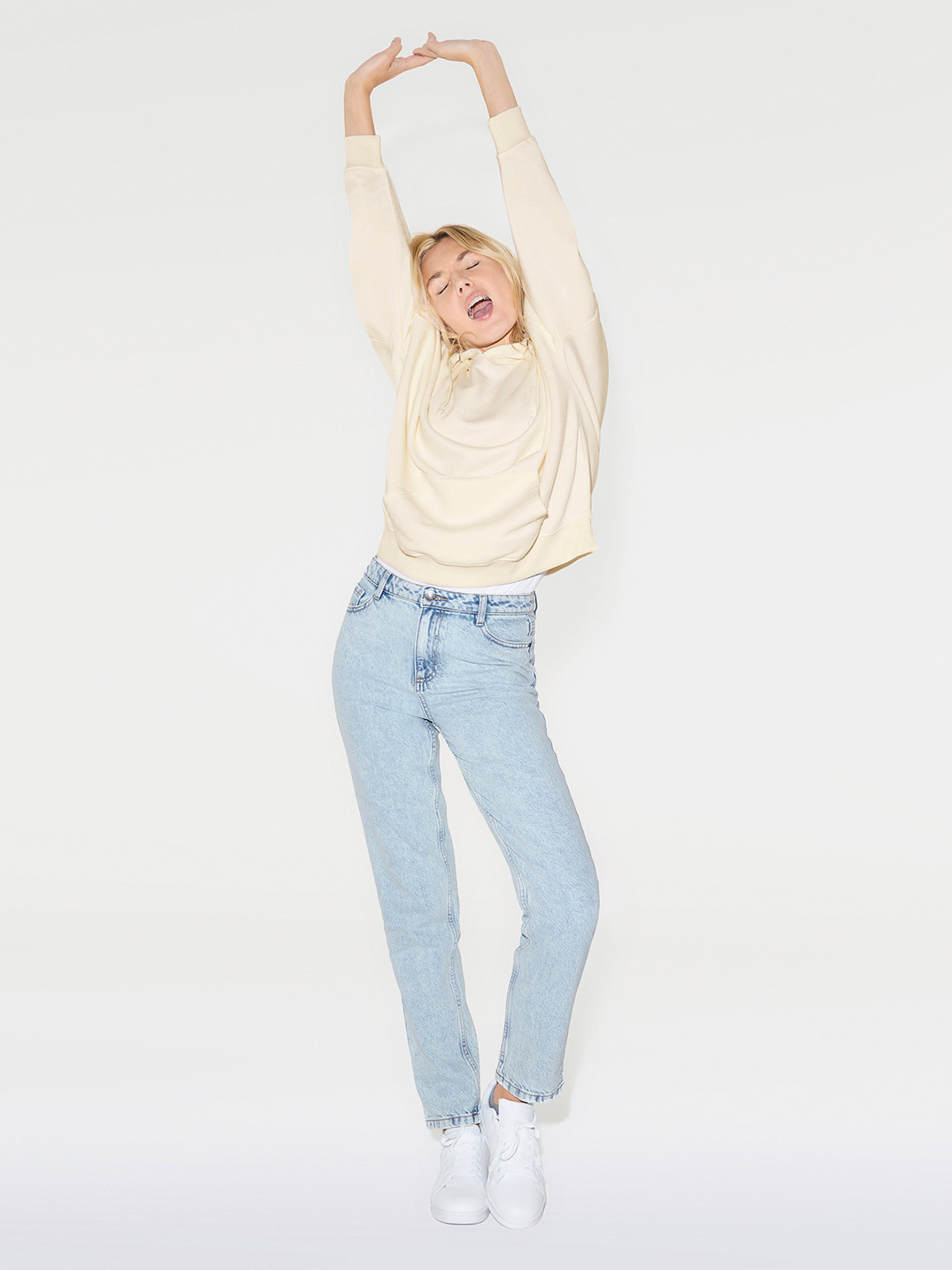 Jean regular bleached femme