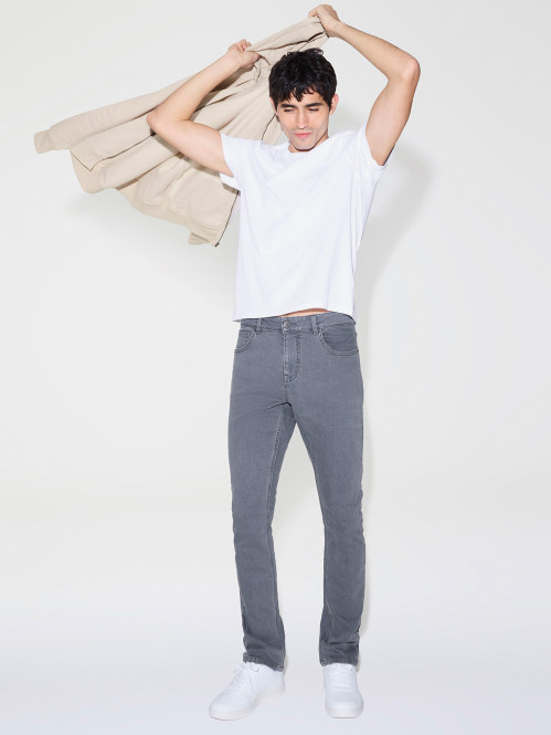 Jean straight gris homme