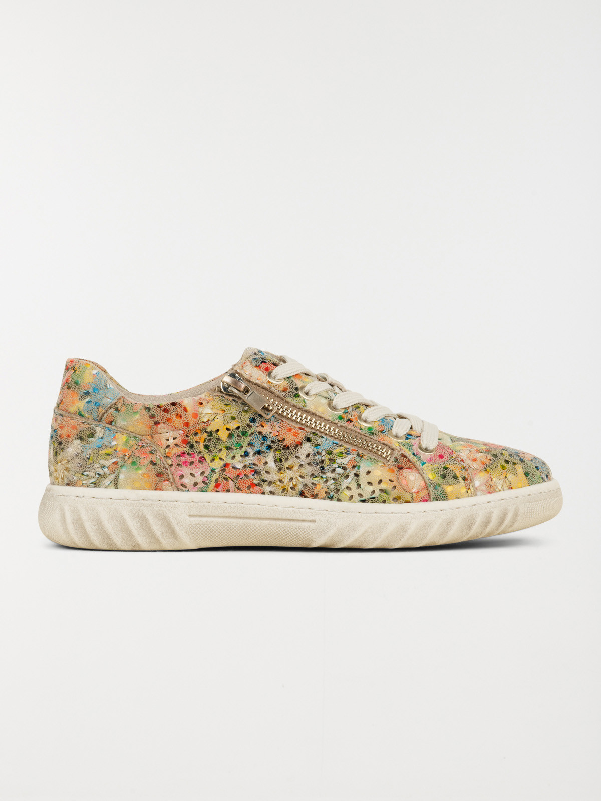 Baskets basses fleuries femme (37-42)