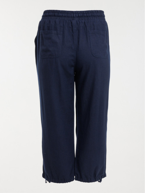 Pantacourt marine grande taille femme Pantacourt marine grande taille femme